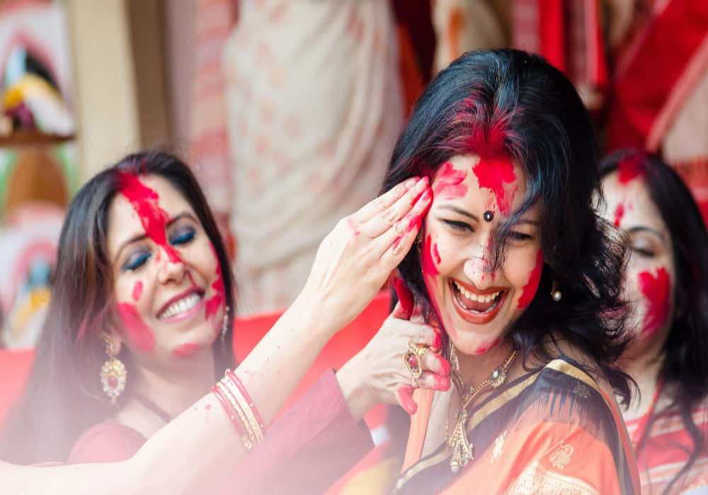 sindoor khela in Bengali